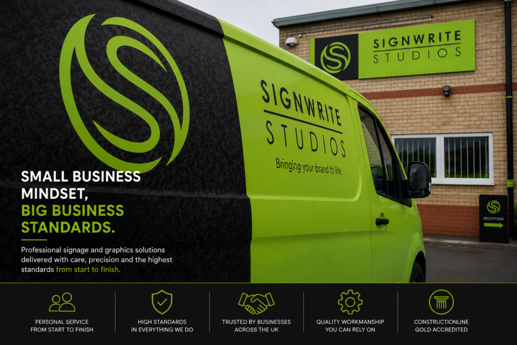 Signwrite Studios Ltd Achieves Constructionline Gold Membership Accreditation - Signwrite Studios Signwrite Studios Ltd Sandhurst Berkshire SMALL BUSINESS MINDSET BIG BUSINESS STANDARDS