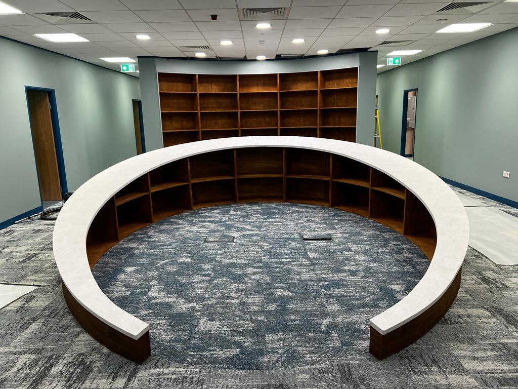 Behind the Wrap: How We Transform a Busy Commercial Space Without the Disruption - Signwrite Studios Odyssey School Wokingham Bespoke Seating Area Wrap 6