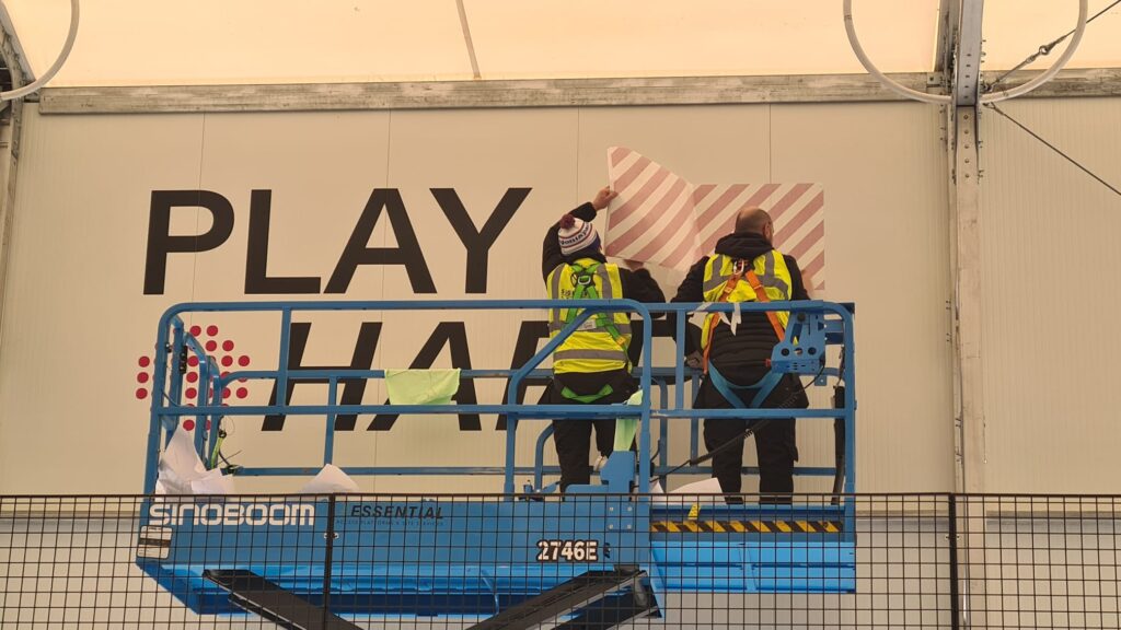 From Rough Idea to Real World Impact: Turning Creative Possibilities Into Signs, Graphics and Branded Spaces - Signwrite Studios PadelStars Canapy Graphics Install
