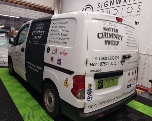 Nissan NV200 Van Branding Master Chimney Sweep Nissan NV200 Van branding