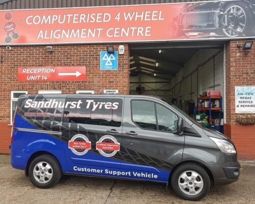 Sandhurst Tyres maximising their branding opportunities both at the workplace and on the road 1036270404
