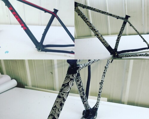 Carbon Vinyl Bicycle Frame Wrap 2421335644