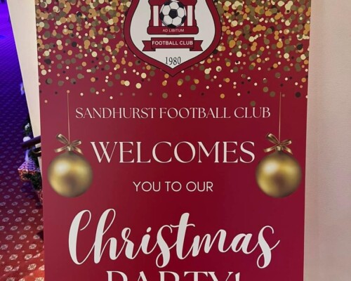 Custom Christmas event sign, sturdy, vibrant, and perfect for seasonal celebrations Festive Foamex sign for corporate or private Christmas celebrations