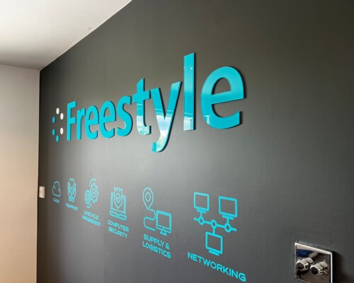 Meeting Room Transformation. Vinyl wall wrap & perspex letters. 967948818