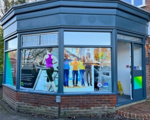 Quest Podiatry main window graphics - Full colour graphic with white backing & separate text